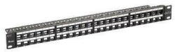 Equip Panou de patch-uri cu gestionare a cablurilor / negru, RAL 9005 / 1U / 19" / 48 de porturi (769248)