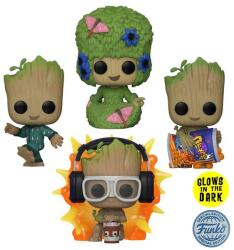 Funko POP! 4 Pack Marvel: I Am Groot - Groot Special Edition (Glows in The Dark) (4Pack)