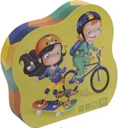 Eurekakids Puzzle progresiv pentru copii 4 in 1 Eurekakids -Ciclisti (EU691840925)
