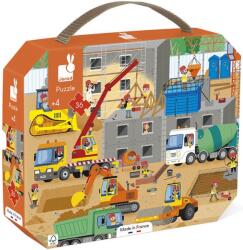 Janod Puzzle pentru copii intr-o valiza Janod - Santier, 36 piese (J02604) Puzzle