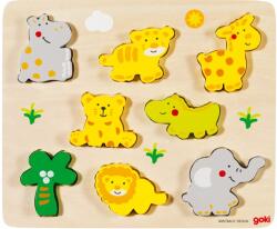 Goki Puzzle din lemn Goki - Animale sălbatice, 8 piese (57809) Puzzle