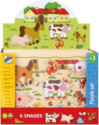 Woodyland Puzzle pentru copii Woody - 6 tipuri, sortiment (90252) Puzzle