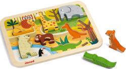 Janod Puzzle pentru copii cu piese 3D Janod - Gradina Zoologica (J07022) Puzzle