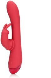 Loveline Vibrator Iepuras Swinging Rabbit, 20 Moduri Vibratii, Silicon, USB, Rosu, 22.5 cm Vibrator