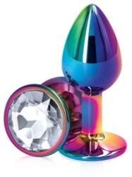 Guilty Toys Dop Anal Metalic, Small, Multicolor, Piatra Transparent, Guilty Toys