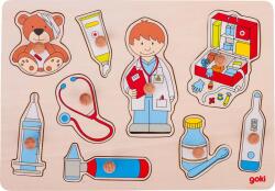 Goki Puzzle din lemn cu manere Goki - Consult medical (57748) Puzzle
