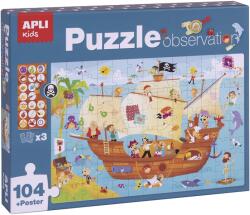 APLI Joc de asociere Apli - Puzzle Corabia piratilor, 104 piese (17917) Puzzle