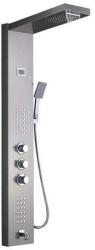  Zuhanypanel, Blackswan, M1047 típus, nikkel modell csapteleppel, termosztáttal és SPA funkcióval, mérete 122 cm