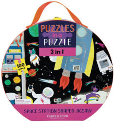 Floss and Rock Puzzle pentru copii 3 in 1 Floss & Rock - Cosmos, 100 piese (43P6338) Puzzle