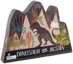 Floss and Rock Puzzle pentru copii Floss and Rock - Dinozauri, 80 piese (38P3437) Puzzle