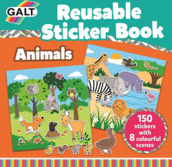 Galt Carte cu stickere Galt - Animale, 150 stickere reutilizabile (1005098)