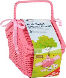Small Foot Set de joacă pentru piciorușele mici - coș de picnic cu set de ceai, roz (9980) Figurina