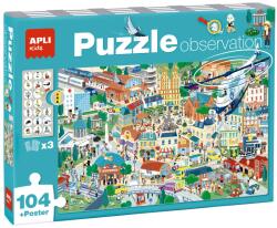 APLI Puzzle de asociere Apli - Orasul, cu afis (18820) Puzzle