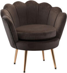 Homcom retro fotel, lábakkal, bársony/fém, 76 x 67 x 74 cm, szürke