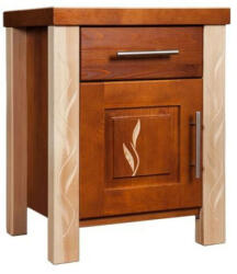 Komforttéka Amanda - Faragott Fenyő Éjjeliszekrény - 54x43x35 cm