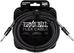 Ernie Ball 6435 Flexcable 6m gitárkábel, egyenes csatlakozók, fekete