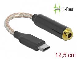 Delock Audio adapter USB Type-C apa 4, 4 mm 5-tus sztereo jack anya 12, 5 cm (66302)