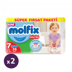 Molfix Pants bugyipelenka, XL 7, 19+ kg HAVI PELENKACSOMAG 72 db