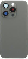  Apple iPhone 15 Pro akkufedél (hátlap) kamera lencsével és vezeték nélküli töltéssel, szürke (utángyártott)
