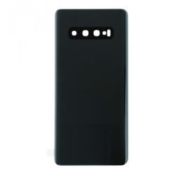 Samsung G975 Galaxy S10 Plus akkufedél (hátlap) kamera lencsével és ragasztóval, fekete (gyári)