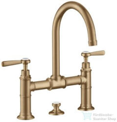 Hansgrohe AXOR MONTREUX felsőhidas mosdó csaptelep automata leeresztővel, szálcsiszolt bronz 16510140 (16510140)