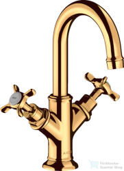 Hansgrohe AXOR MONTREUX kétkaros mosdó csaptelep automata leeresztővel, polírozott arany hatású 16505990 (16505990)