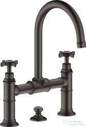 Hansgrohe AXOR MONTREUX felsőhidas mosdó csaptelep automata leeresztővel, szálcsiszolt fekete króm 16510340 (16510340)