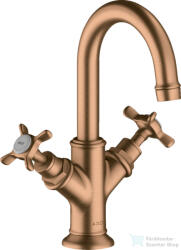 Hansgrohe AXOR MONTREUX kétkaros mosdó csaptelep automata leeresztővel, szálcsiszolt bronz 16505140 (16505140)