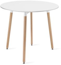  Masa de sufragerie rotunda alba KAMI 80x80 cm