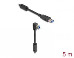 Delock Cablu USB 3.0-A la USB-B drept/unghi jos 5m, Delock 81115 (81115)