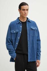 Levi's pamut ing férfi, galléros, relaxed - kék S - answear - 22 990 Ft
