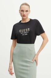 Guess t-shirt PYRAMIDE női, fekete, W4YI35 KC8T0 - fekete M