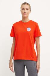 Fjallraven t-shirt Fox Boxy Logo női, narancssárga, F87153 - narancssárga L