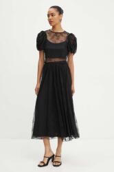Rotate szoknya Lace Long Midi Skirt fekete, maxi, harang alakú, 112728100 - fekete 40