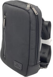  Borseta barbati tip geanta de umar, crossbody, DAVID JONES PARIS, Neagra, Textil, 17x27x7 cm