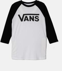 Vans gyerek pamut hosszú ujjú felső CLASSIC RAGLAN fekete, mintás, VN0003P3BLK1 - fekete 165-173