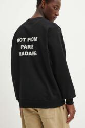 Drôle de Monsieur pamut melegítőfelső fekete, férfi, nyomott mintás, PERM. SW149. CO127 Le Sweatshirt Slogan - fekete L