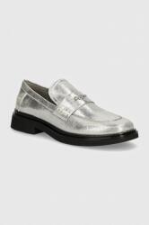Pepe Jeans mokaszin PLS10424 ezüst, női, lapos talpú, PENNY GLOSS - ezüst Női 40