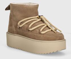 Inuikii velúr hócipő Classic Low Platform bézs, 75204-004 - bézs Női 37