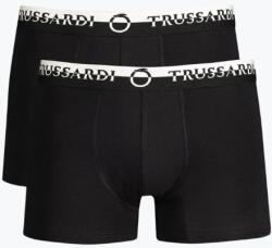 Trussardi Set 2 perechi de boxeri barbati cu logo, Negru (FI-TRU2UTR03_NE03BLAC_M)