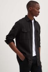 G-Star RAW pamut ing férfi, galléros, fekete, regular - fekete L