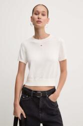 Tommy Hilfiger pulóver könnyű, női, bézs, félgarbó nyakú, DW0DW18530 - bézs XXS