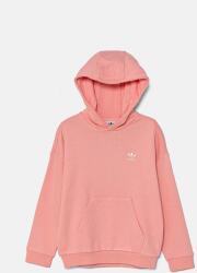 Adidas gyerek melegítőfelső pamutból HOODIE narancssárga, sima, kapucnis, IX7615 - narancssárga 140