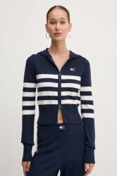 Tommy Jeans kardigán sötétkék, női, könnyű, DW0DW18524 - sötétkék S