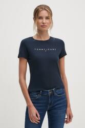 Tommy Jeans pamut póló női, sötétkék, DW0DW18398 - sötétkék XS