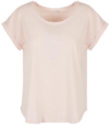 Build Your Brand Tricou cu spatele prelungit pentru femei - Roz | 4XL (BY036-1000343566)