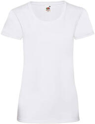 Fruit of the Loom Női póló Csapott ujjú Fruit of the Loom Valueweight T Lady-Fit - 2XL (18), Fehér