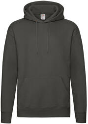 Fruit of the Loom Uniszex Pulóver Kapucnis Hosszú ujjú Fruit of the Loom Premium Hooded Sweat - 2XL, Szénszürke
