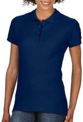 Gildan Női Galléros póló Rövid ujjú Gildan Softstyle Ladies Double Pique Polo - M, Sötétkék (navy)