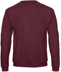 B&C Collection Férfi Felső hosszú ujjú B&C Crewneck Sweatshirt Unisex - WUI23 - 2XL, Burgundi vörös